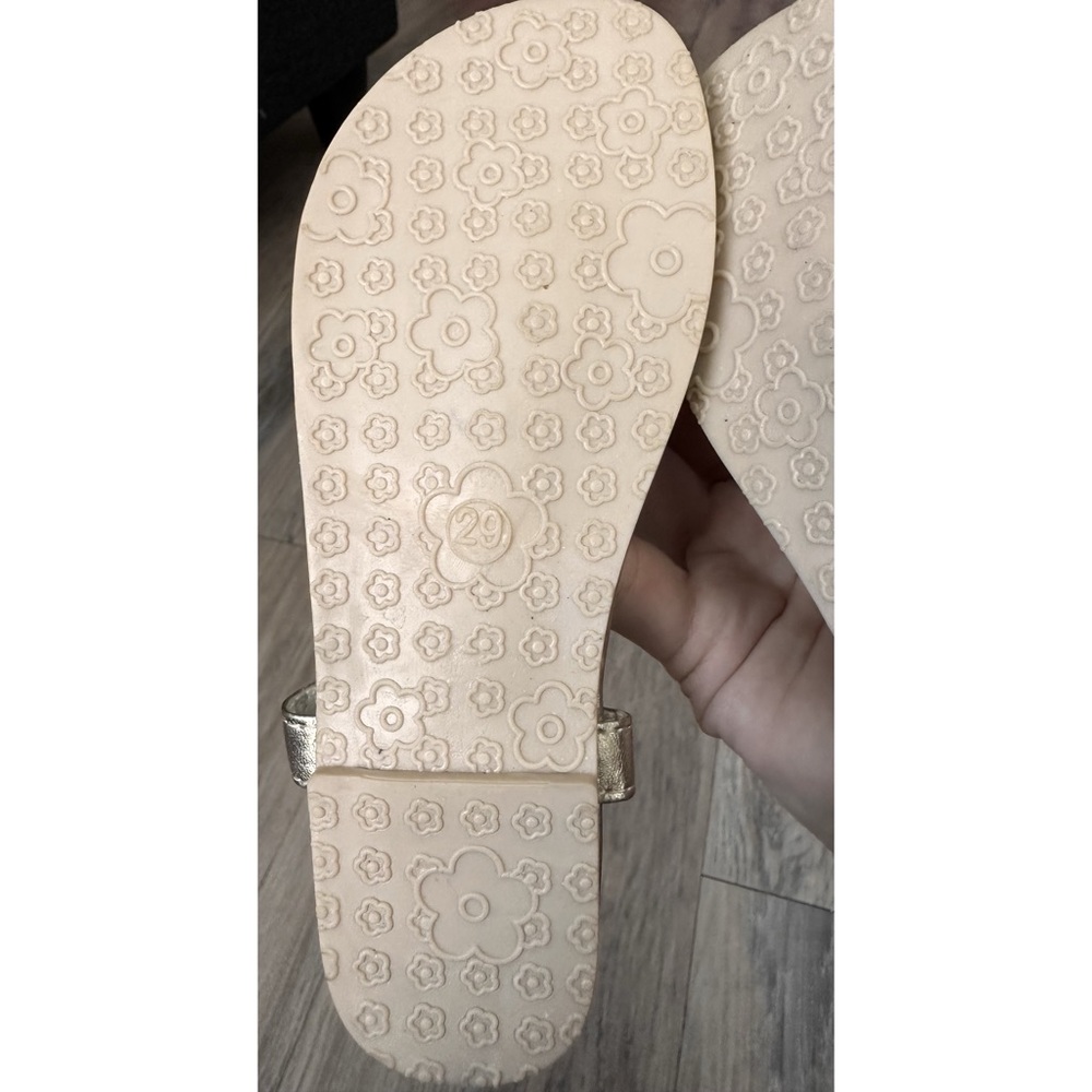 🆕 Girl’s Gold Bowknot Pearl Princess Sandals - Picture 11 of 11